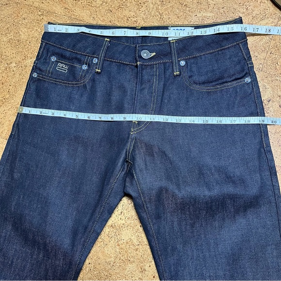 G-Star Raw Men’s 3301 Low Tapered Button Fly Dark Wash Jeans NWOT Sz 30 X 30 - Picture 13 of 16